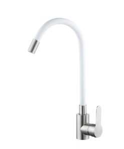 Baterie bucătărie cu pipă flexibilă - 270 | oțel inoxidabil | Cromat