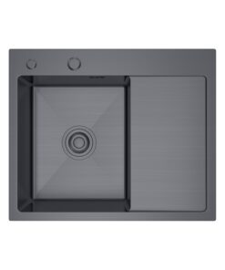 Chiuvetă bucătărie - 192 | oțel inoxidabil | 58x48 cm | Grafit PVD