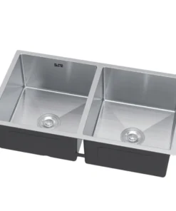 Chiuvetă dublă bucătărie - 120 | oțel inoxidabil | 80x45 cm | Satinat