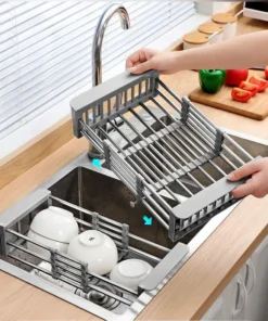 Coș scurgător chiuvetă - 250 | oțel inoxidabil | Argintiu