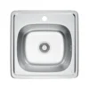 Chiuvetă bucătărie - 326 | oțel inoxidabil | 48x48 cm | Satinat