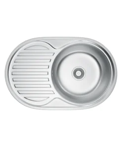 Chiuvetă bucătărie - 316 | oțel inoxidabil | 77x50 cm | Satinat