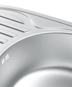 Chiuvetă bucătărie - 316 | oțel inoxidabil | 77x50 cm | Satinat