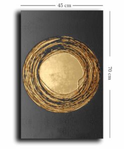 Tablou canvas 4570NISC-024 | Auriu/Negru