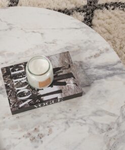 Masă de cafea Orion - Freesia Marble | PAL melaminat 18mm | 85 x 35 x 30 cm | Freesia Marble