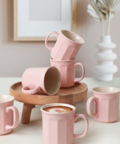 Set căni (6 buc) X0001554600000000000000000 - 275KRM1978 | ceramică 100% | Roz