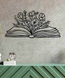 Decorațiune metal Culture Flower | Negru