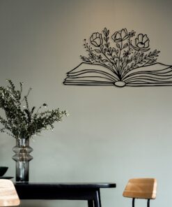 Decorațiune metal Culture Flower | Negru