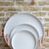 Set tăvi (3 buc) M0198 - 289ALV1110 | metal 100% | 30 x 30 cm | Alb