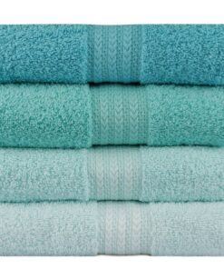 Set prosoape mâini (4 buc) Rainbow - Water Green - 317HBY2238 | 100% cotton | 50x90 cm | Sea Green, Verde deschis, Verde