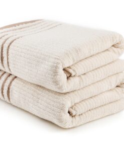 Set prosoape baie (2 buc) Mayra - Cappuccino - 317HBY3254 | 100% microcotton | 75x150 cm | Cappuccino