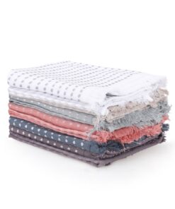 Set prosoape față (6 buc) Berlino - 321SHS1189 | 100% cotton | 40x60 cm | Albastru închis, Maro, Pudră