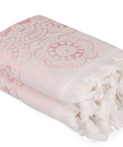 Set prosoape mâini (2 buc) Marcello - Pink - 321SHS2201 | 100% cotton | 50x90 cm | Ecru, Roz
