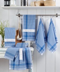 Set prosoape bucătărie (10 buc) Pötikareli - Blue - 336EPJ1151 | bumbac 100% | 45 x 65 cm | Albastru