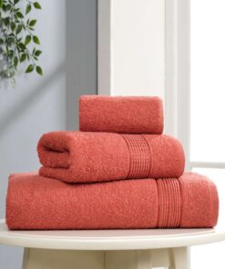 Set prosoape (3 buc) Ezgi - Tile Red - 336EPJ1195 | 100% cotton | 70x140 cm | Tile Red