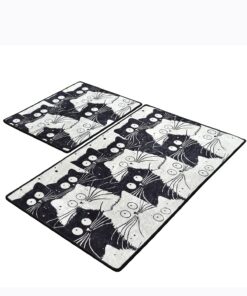 Set covorașe baie (2 buc) White Cats - 359CHL2378 | 100% polyester | 60x100 cm
