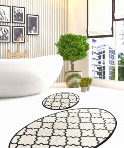 Set covorașe baie (2 buc) Kupa - White - 359CHL2390 | 100% polyester | 60x100 cm