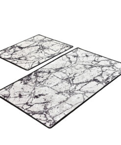 Set covorașe baie (2 buc) Marble - White - 359CHL2459 | 100% polyester | 60x100 cm