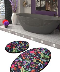 Set covorașe baie (2 buc) Pictura - Black - 359CHL2479 | 100% polyester | 60x100 cm