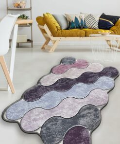 Covoraș baie Circle - Purple - 359CHL2570 | 100% polyester | 70x120 cm | Mov, Gri, Lila