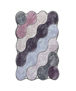 Covoraș baie Circle - Purple - 359CHL2570 | 100% polyester | 70x120 cm | Mov, Gri, Lila