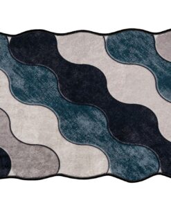 Set covorașe baie (2 buc) Circle - Blue - 359CHL2571 | 100% polyester | 50x60 cm | Albastru, Albastru închis, Alb
