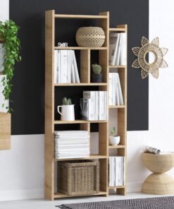 Bibliotecă Momo | PAL melaminat 18mm | 65 x 150 x 15 cm | Stejar