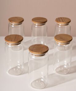 Set recipiente condimente (6 buc) 8681149237124 - 409PBH1407 | sticlă 100% | 6,7 x 6,7 x 14,2 cm | Transparent
