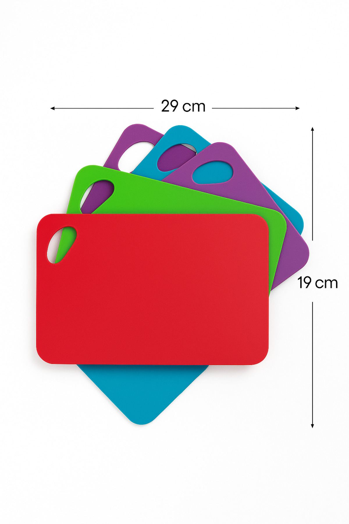 Set tocătoare (4 buc) 8681272043470 - 409PBH1701 | plastic 100% | 29 x 19 cm | Multicolor