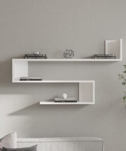Raft de perete Penne - White | PAL melaminat 18mm | 120 x 71 x 20 cm | Alb