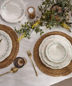 Set masă (24 buc) Windsor Garden - 520ZNO1105 | porțelan 100% | 26 x 26 x 2 cm | Verde