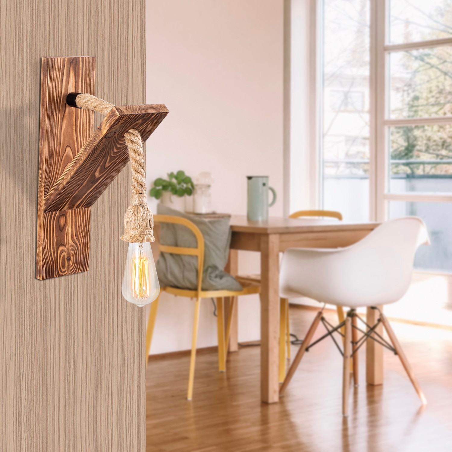 Aplică de perete Erebos - 115-A | 1xE27 | Wooden