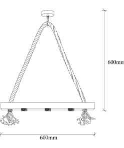 Candelabru Erebos - 105-AV | lemn | 3xE27 | Wooden