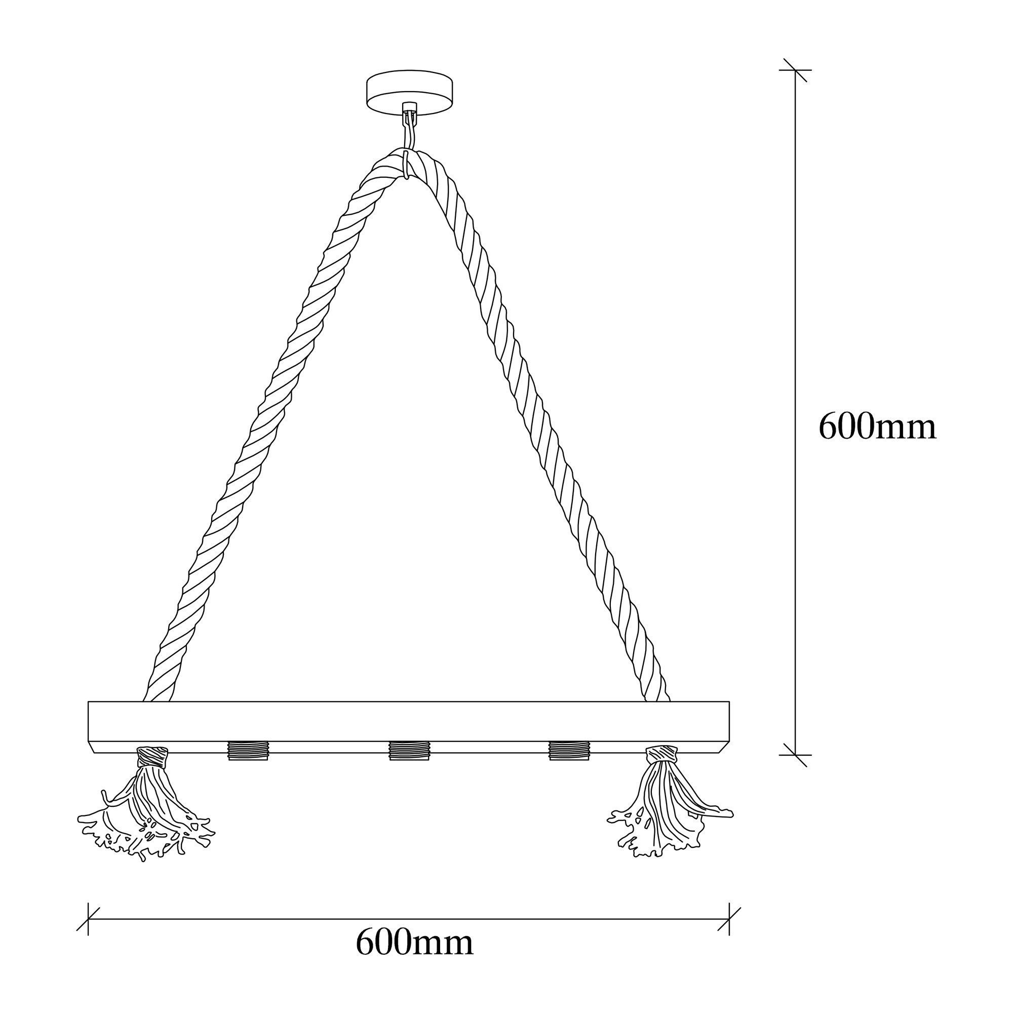 Candelabru Erebos - 105-AV | lemn | 3xE27 | Wooden