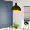 Candelabru Sivani - MR-306 | corp metal | 30 cm | Negru/Auriu