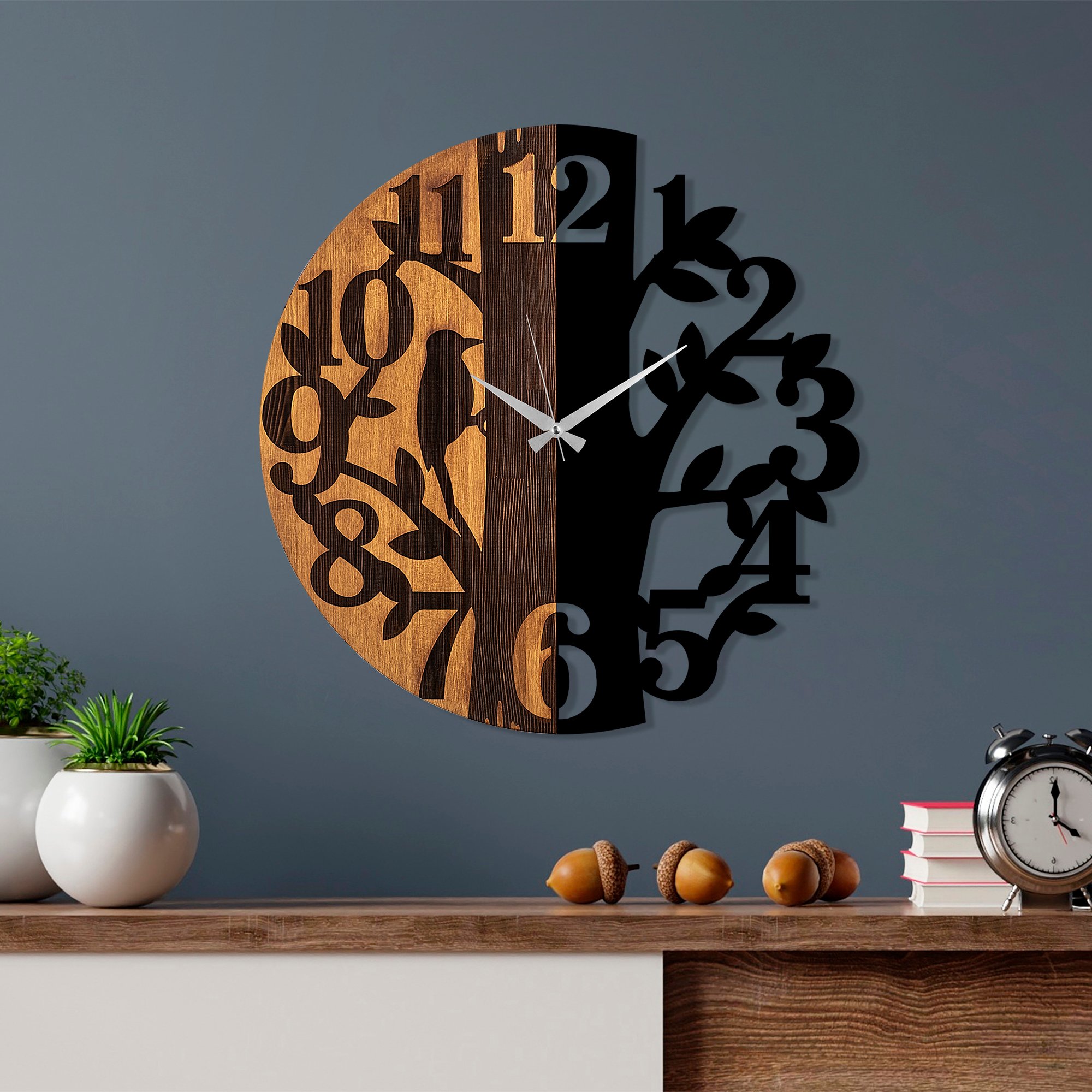Ceas de perete Wooden Clock - 71