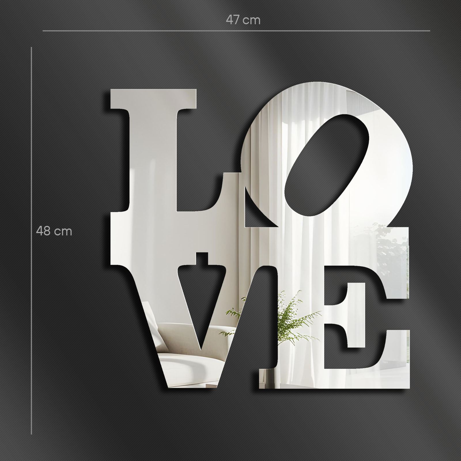Oglindă decorativă Ozgl506 - Silver | Argintiu