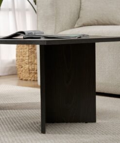 Masă de cafea Sabin - Lumiere Black | PAL melaminat 18mm | 119 x 40 x 60 cm | Negru Lumiere