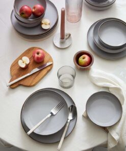 Set masă (12 buc) MOD12Y1730955 - 710KTP4518 | porțelan 100% | Gri