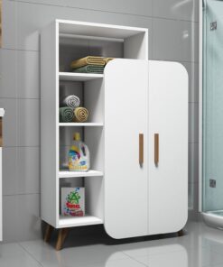 Bibliotecă Form - White | PAL melaminat 18mm | 90 x 132 x 32 cm | Alb