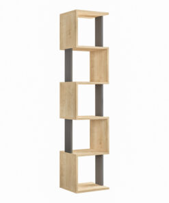 Bibliotecă Piri - Sonoma Oak, Anthracite | PAL melaminat 18mm | 35 x 161 x 30 cm | Sonoma Oak/Antracit