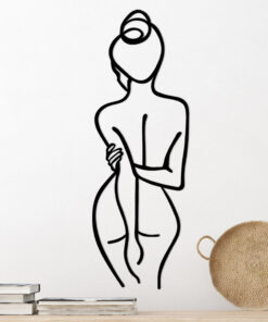 Decorațiune metal Woman Body | Negru