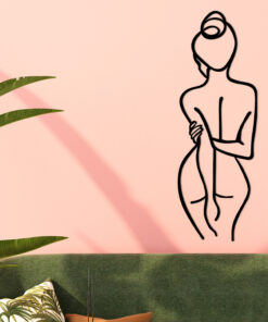 Decorațiune metal Woman Body | Negru