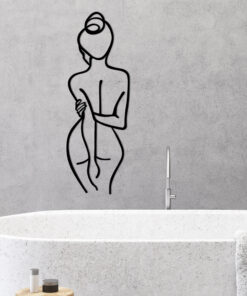 Decorațiune metal Woman Body | Negru
