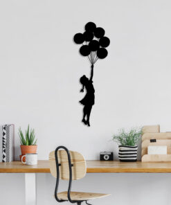 Decorațiune metal Banksy - 12 | Negru