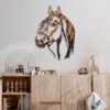 Decorațiune metal Horse - 3 | 38 x 53 cm | Multicolor