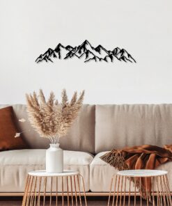 Decorațiune metal Mountain View - 1 | Negru