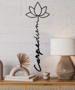 Decorațiune metal Carpe Diem 4 | Negru