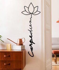 Decorațiune metal Carpe Diem 4 | Negru