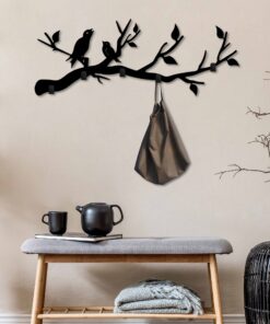 Cuier Escaped Birds | 67 x 27 x 2 cm | Negru